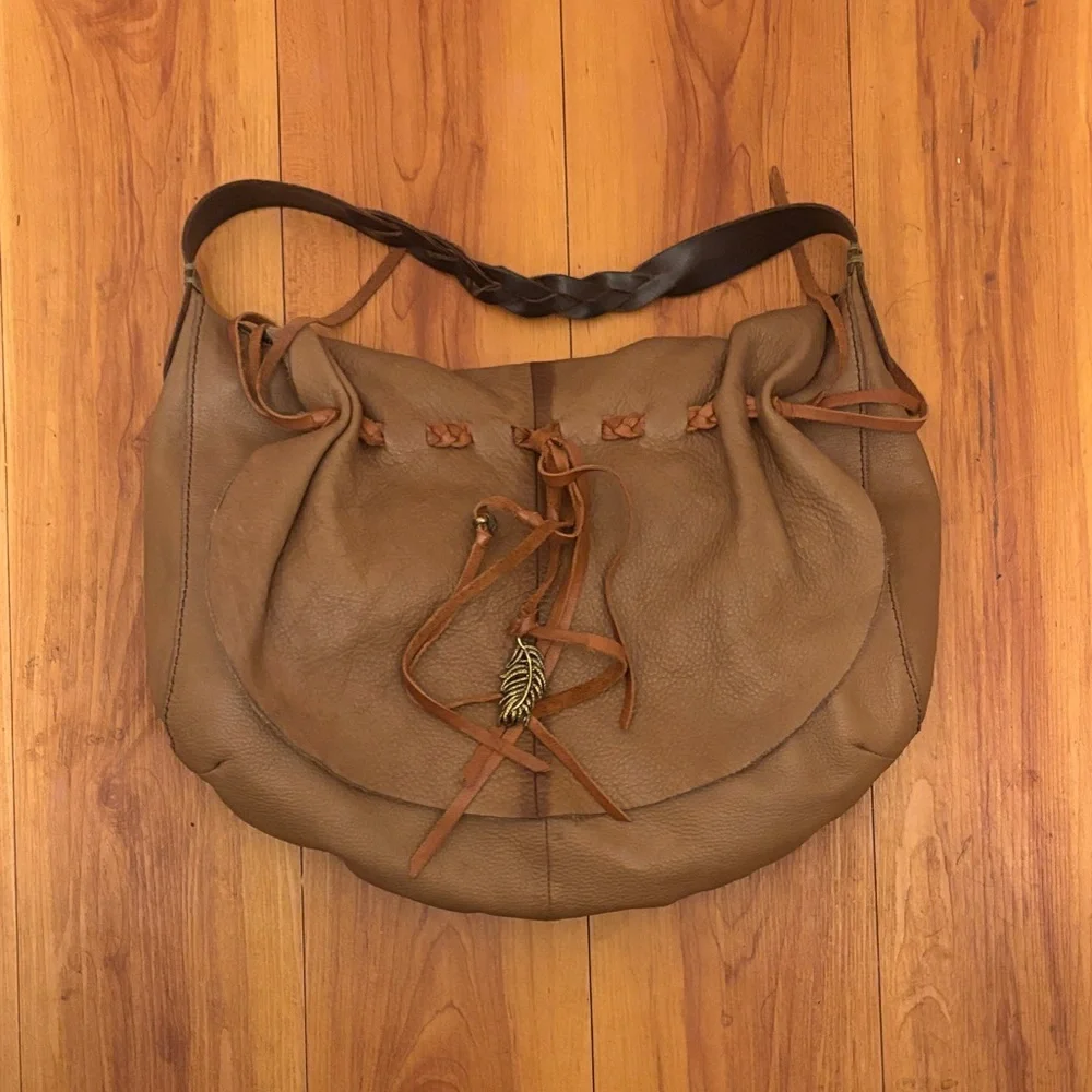 Lucky Brand Brown Leather Hobo Bag - Picture 2 of 2